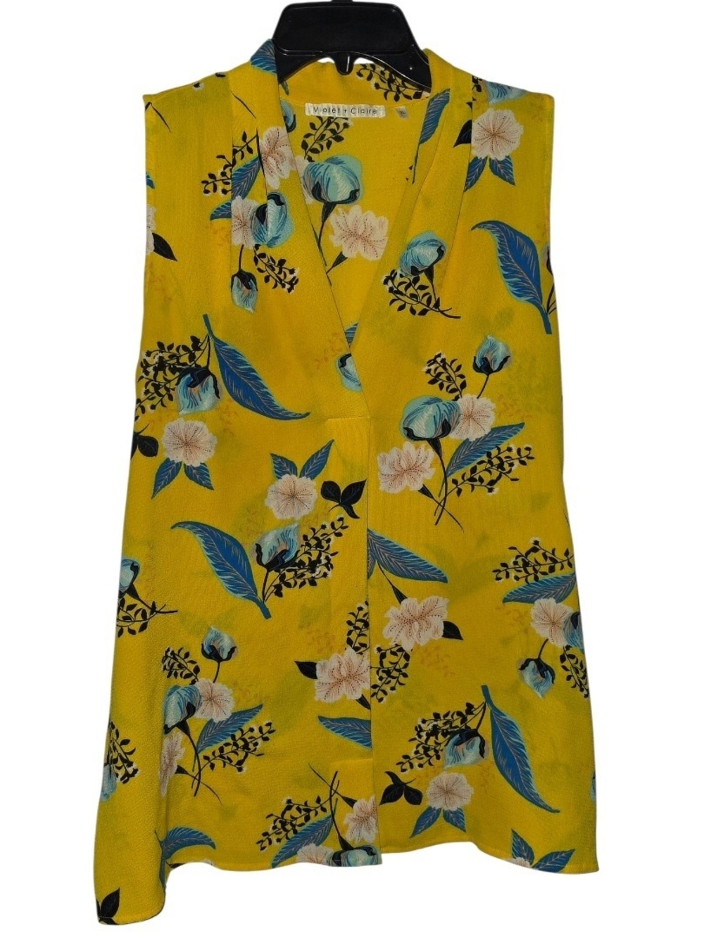Violet & Claire Sleeveless Blouse Yellow XL